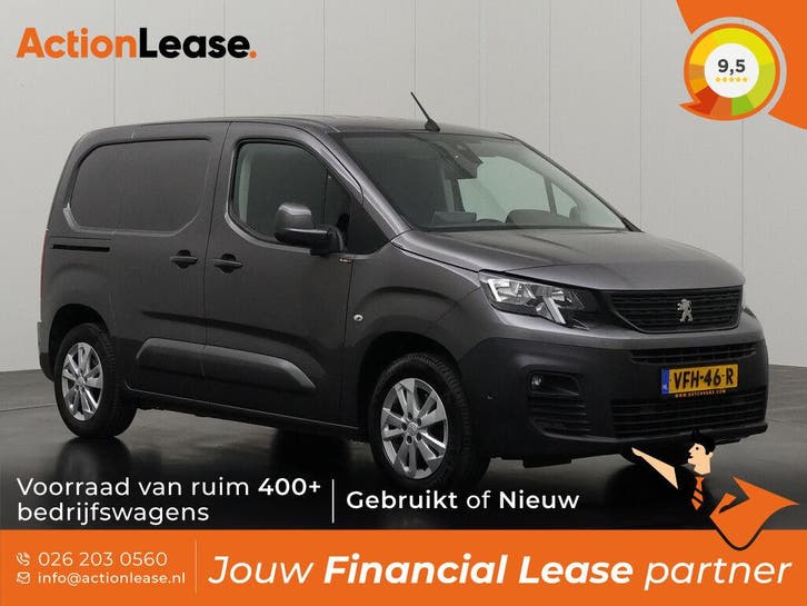Peugeot Partner Bestelbus L1 H1 2020 Diesel Automaat, Auto's, Peugeot, Dealer onderhouden, Te koop, Zwart, Automaat, Financial lease