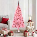 vidaXL Kerstboom met 150 LED met standaard Roze 150 cm PVC, Diversen, Kerst, Verzenden, Nieuw