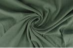10 meter mousseline stof - Oud groen - Double gauze, 120 cm of meer, Ophalen of Verzenden, Katoen, Groen