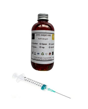 Geschikt Epson T6644 XL inktcartridge navul inkt Geel 100ml, Nieuw, Cartridge, Inktmedia