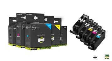 Geschikt Canon PGI-520BK Cli-521 serie met chip complete SET, Nieuw, Cartridge, Inktmedia