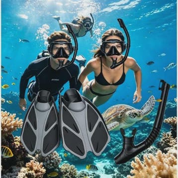 Compleet Snorkel Set voor Volwassenen: Panoramisch Anti-Cond, Watersport en Boten, Verzenden, Nieuw