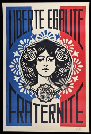 Shepard Fairey (OBEY) (1970) - Liberté Egalité Fraternité