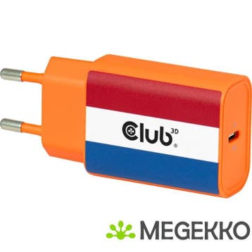 CLUB3D 30 Watt USB-C WK oranje oplader, Verzenden, Nieuw, Club 3D