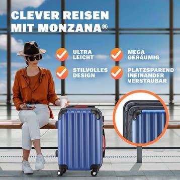 Reiskoffer Baseline Blauw XL ABS (Voor in Huis), Verzenden, Nieuw