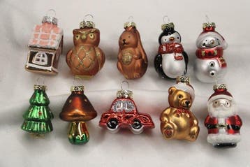 mini kerstballen, 10 verschillende - Kerstdecoratie Inge, Nieuw