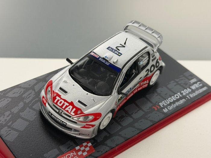Champion Rally Cars 1:43 - Model raceauto - Peugeot 206 WRC, Hobby en Vrije tijd, Modelauto's | 1:5 tot 1:12