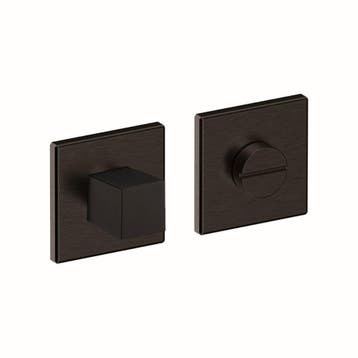 Shuffle toilet-/badkamersluiting vierkant dun 4mm - zwart, Doe-het-zelf en Verbouw, Hang- en Sluitwerk, Verzenden, Nieuw
