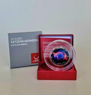 Oostenrijk. 20 Euro 2026 Cats Eye Nebula Proof (Zonder