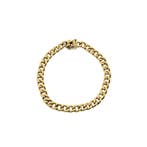 Gouden gourmet schakelarmband., Sieraden, Tassen en Uiterlijk, Armbanden, Ophalen of Verzenden, Gebruikt, Overige kleuren, Goud