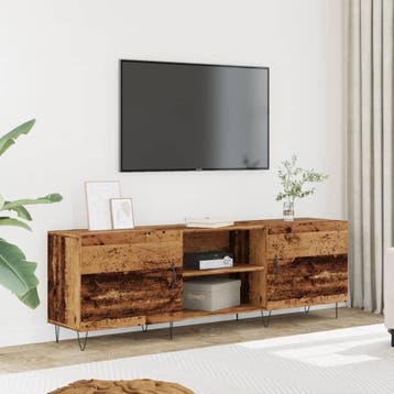 vidaXL Tv-meubel 150x30x50 cm bewerkt hout oud houtkleurig, Minder dan 50 cm, Verzenden, Nieuw, Minder dan 100 cm