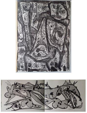 Antonio Saura (1930-1998) - 2 lithographs, TROIS VISIONS -, Antiek en Kunst