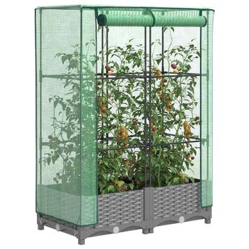 vidaXL Plantenbak verhoogd met kashoes 80x40x123 cm, Verzenden, Nieuw, Minder dan 60 cm, 60 cm of meer