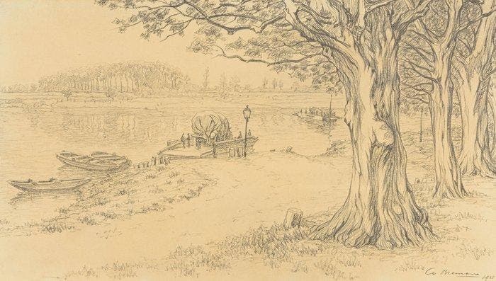 Co Breman (1865-1938) - Katerveerbrug Zwolle, Antiek en Kunst, Kunst | Schilderijen | Klassiek