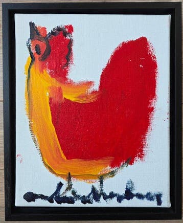 Anton Heyboer (1924-2005) - Kip, Antiek en Kunst, Kunst | Schilderijen | Modern