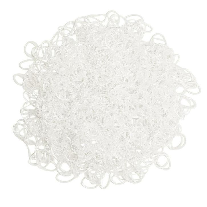 Fako Fashion - 1000x Transparante Mini Elastiekjes - Meisjes, Sieraden, Tassen en Uiterlijk, Uiterlijk | Haarverzorging, Verzenden