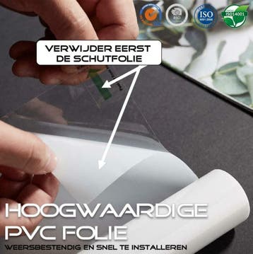 Statisch raamfolie melkglas (Glasfolie Raamdecoratie folie), Nieuw