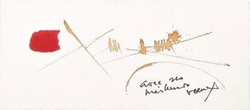 Georges Mathieu (1921-2012) - Composition with best wishes