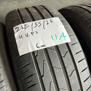 2 x Hankook Ventus Prime 3 215-55-16 Zomerbanden 6mm, 16 inch, Ophalen of Verzenden, Band(en), Personenwagen