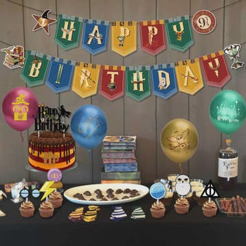 Harry Potter Verjaardagsfeest Decoratie Set - Banner, Cake T, Verzenden, Nieuw