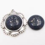 1 x Polaris Cabochon 12mm Black Blue (Cabochons en camée), Ophalen of Verzenden, Nieuw, Overige typen