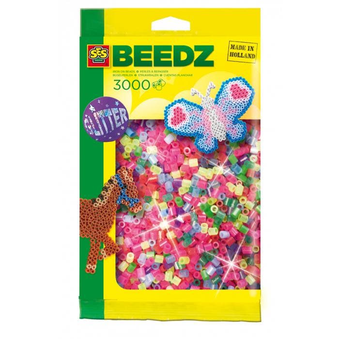 Strijkkralen glitter 3000st (Basis knutselmateriaal), Kinderen en Baby's, Speelgoed | Educatief en Creatief, Knutselen, Nieuw