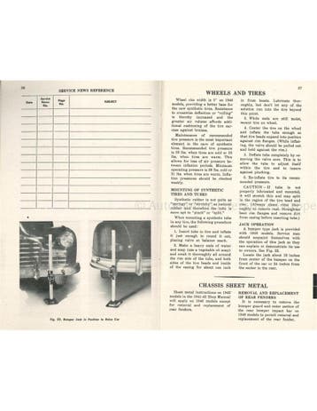 1946 SUPPLEMENT PONTIAC WERKPLAATSHANDBOEK 1941-42 ENGELS