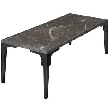 Wicker tafel Foggia met 6 stoelen Rosarno - grijs, Verzenden, Nieuw