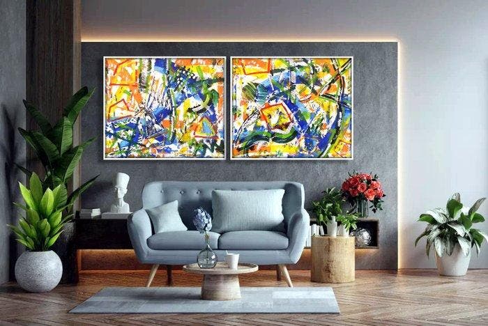 ACA (Angelo Calabria) - Elaborazione 3064/3065 (RAC) XXL, Antiek en Kunst, Kunst | Schilderijen | Modern