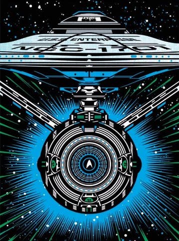 Posters - Poster Star Trek - USS Enterprise, Verzenden, Zo goed als nieuw
