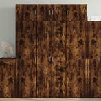vidaXL buffetkast 70x42,5x185 cm bewerkt hout gerookt, Minder dan 50 cm, Verzenden, Nieuw, Minder dan 100 cm