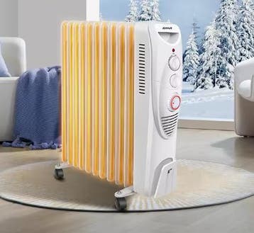 Oliegevulde Elektrische Radiator met Wielen en Timer, Huis en Inrichting, Kasten | Overige, Verzenden, Nieuw