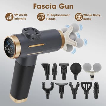 Elektrische Fascia Gun: 24W, 99 standen, 11 opzetstukken voo, Verzenden, Nieuw