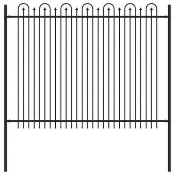 Booghek 200x200cm - Zwart staal | Retourdeal 54% Korting, Ophalen of Verzenden, Nieuw, IJzer, Sierhekwerk