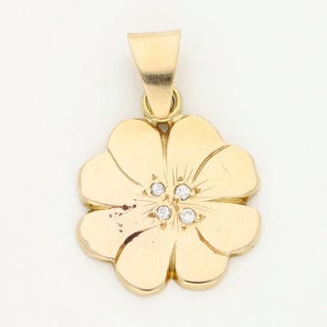 Hanger - 14 karaat Geel goud Diamant (Natuurlijk)