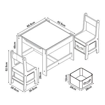 [en.casa] Kindertafel Irixoa met 2 stoelen meerkleurig, Huis en Inrichting, Bureaus, Verzenden, Nieuw