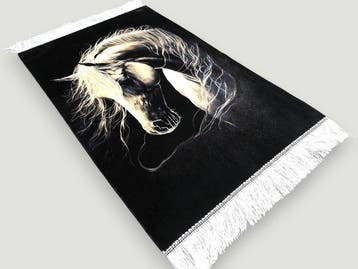 Luxe zijden paard - Vloerkleed - 90 cm - 60 cm - ongebruikte, Nieuw