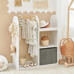 2dekans | SoBuy Kinderkledingkast - 3 Planken 1 Mand 3 Haken, Ophalen of Verzenden, Zo goed als nieuw