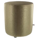 Poef Claudi Diamo Dark Gold - Ø 42x48cm, Nieuw