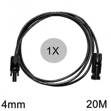 4mm MC4 verlengkabel zwart 1-20 Meter (Solar Kabels), Verzenden, Nieuw, Overige typen