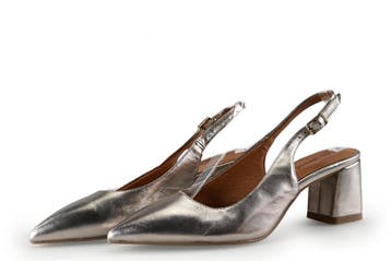 No Stress Slingbacks in maat 37 Zilver, Kleding | Dames, Schoenen, Overige kleuren, Verzenden, Zo goed als nieuw, No Stress
