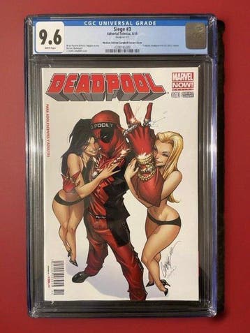 Deadpool 10 - J. Scott Campbell: Deadpool #10 SIGE #3 CGC, Nieuw