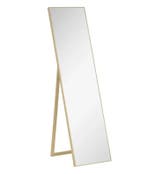 Staande Houtnerf Lichaamsspiegel 147 cm – Vrijstaand HD-Glas, Huis en Inrichting, Kasten | Overige, Verzenden, Nieuw