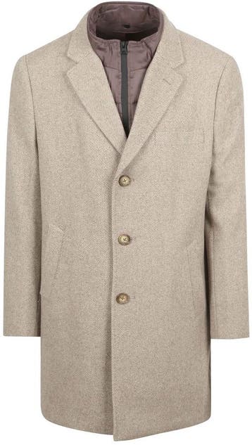 Suitable Coat Wol Twill Sand maat 56 Heren, Verzenden, Beige, Suitable, Maat 56/58 (XL)