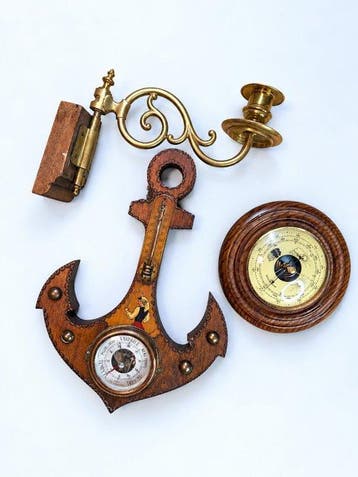 Aneroid barometer (3) - Messing