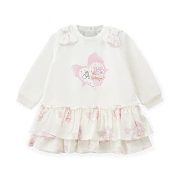 Little A  cupcake print ruches jurk - 80 (9-12 maanden), Ophalen of Verzenden, Nieuw