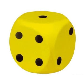 Dobbelspel dobbelsteen soft Mega groot, Verzenden, Nieuw, Feestartikel
