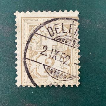Zwitserland 1882 - 2 cent Wapenschild gekeurd Moser - Yvert, Gestempeld