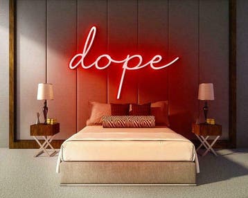DOPE neon sign - LED neon reclame bord neon letters verli..., Verzenden