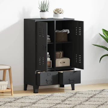 vidaXL Kledingkast industriële stijl 67x35x107 cm metaal, Verzenden, Nieuw